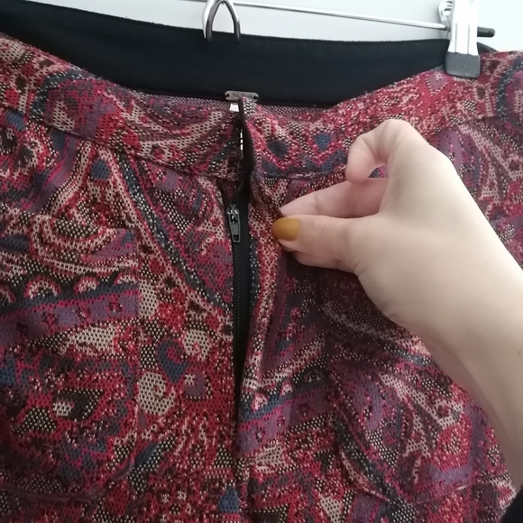 Free People Flare Jacquard Paisley High Rise Pants Size 4 - Picture 7 of 16